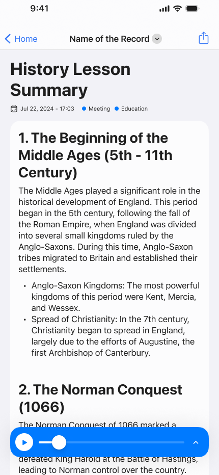 Memo Ai App Home Page