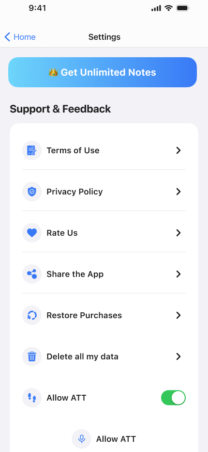 Memo Ai App Home Page